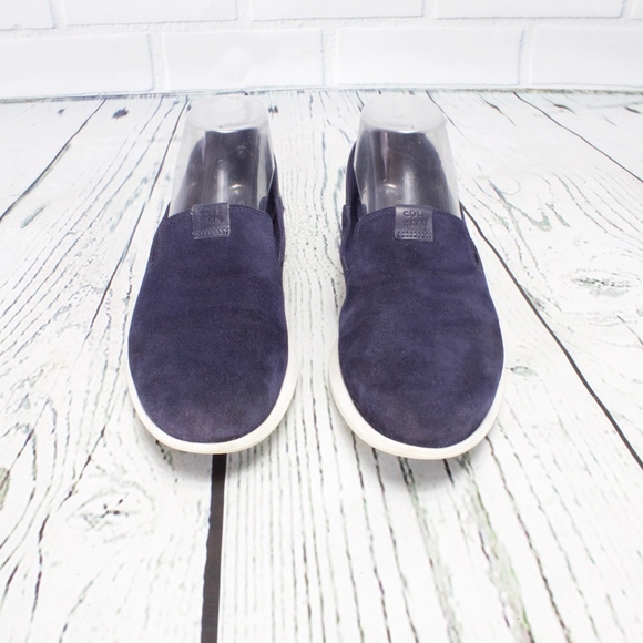 Cole Haan Grand Os Lightweight Blue Suede Loafers - Picture 3 of 8